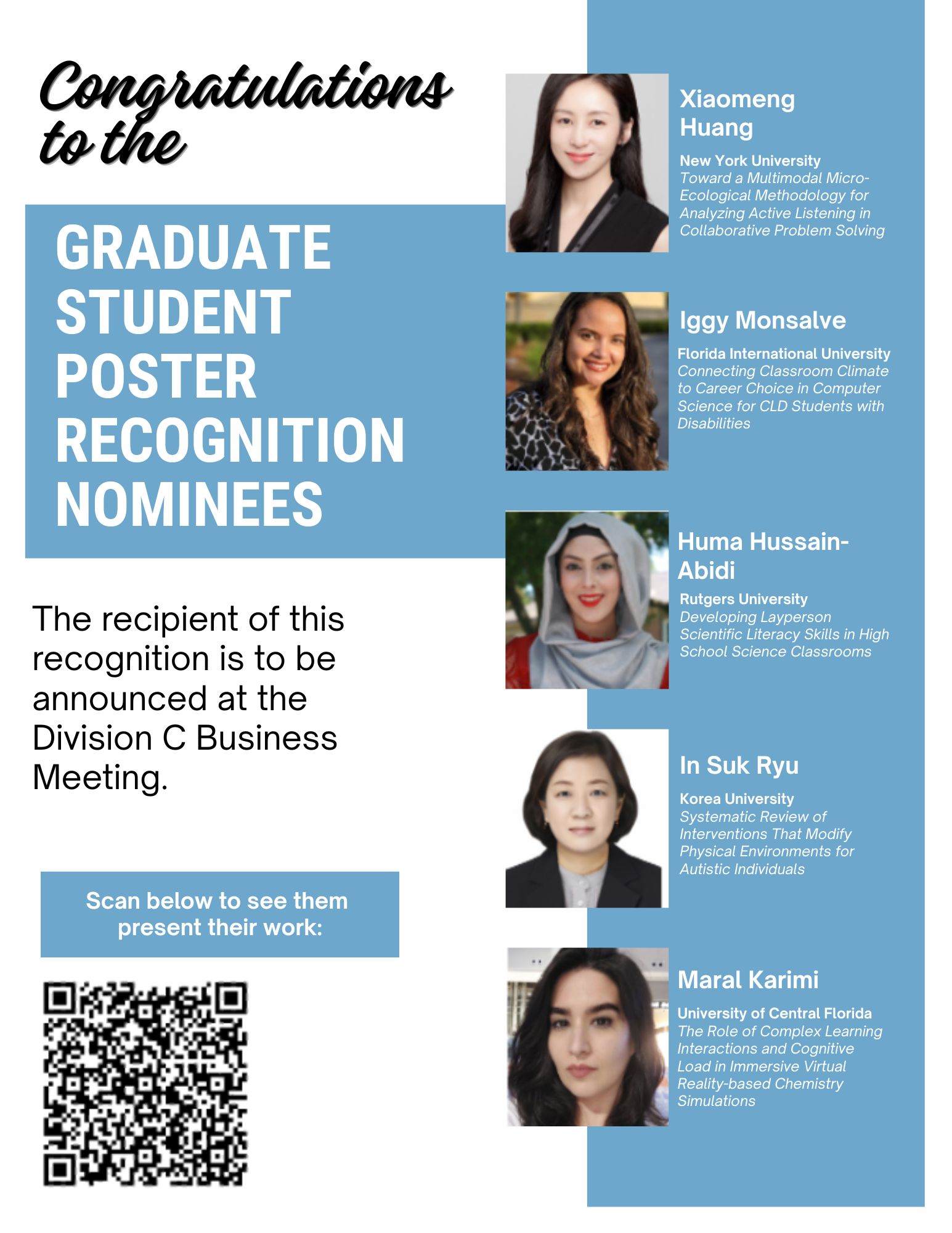 AERA DIVISION C ANNUAL MEETING SESSION GUIDE